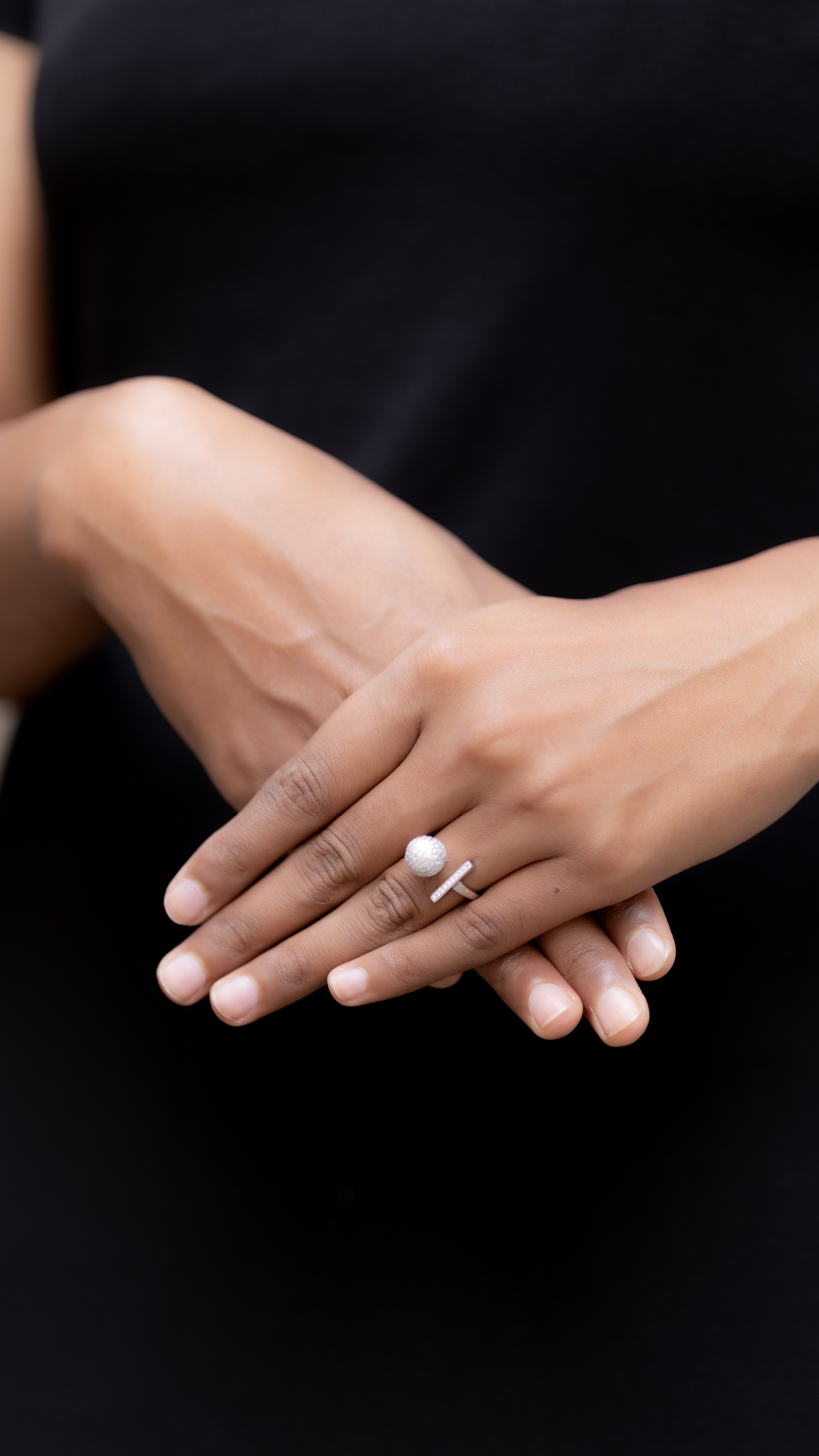 LuxeSphere Adjustable Ring